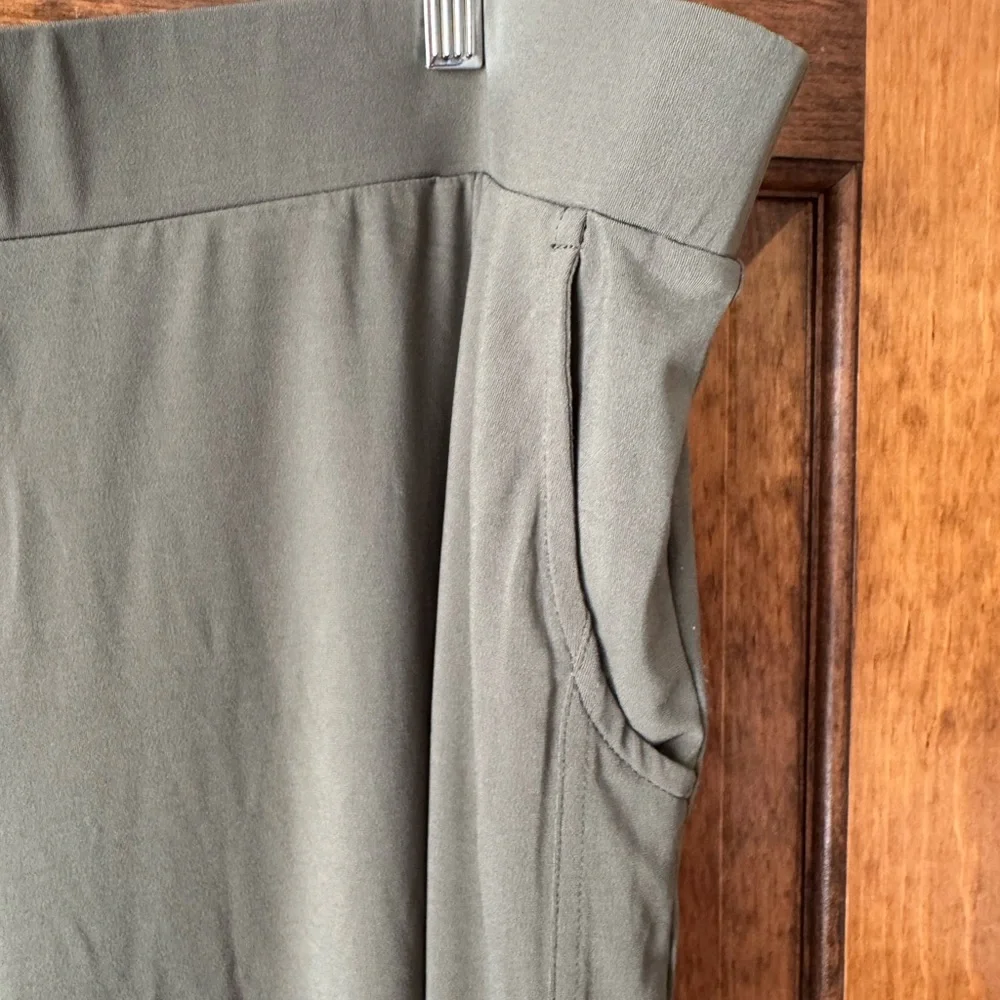 Lisa Rinna Collection Olive Green Jogger Pull-On Dress Pants X-Large